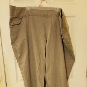 Woman Within sz 32 Petite Khaki Pants
